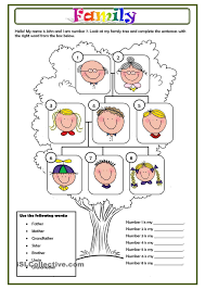 Family Family Worksheet Family Tree Worksheet Family Tree For Kids