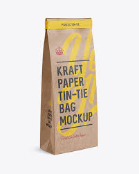 Download Kraft Paper Bag With A Plastic Tin Tie Psd Mockup Halfside View Psd Mockups Free Download Yellowimages Mockups
