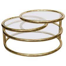 Sign in | create account. A Mid Century Milo Baughman Style Three Tiered Brass And Glass Swivel Coffee Table At 1stdibs