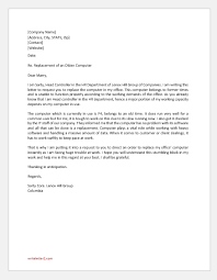 How to write a request to increase house rent allowance? Request Letter To Replace An Old Computer Writeletter2 Com