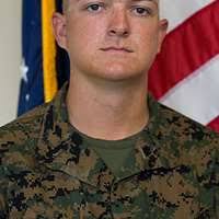 Cpl. Brian Navin, a trumpet player for the U.S. Marine