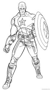 Captain america is a fictional character, a superhero who appears in comic books published by captain america wears a costume that bears an american flag motif, and is armed with an indestructible shield that can be thrown as a weapon. Captain America Coloring Pages The Avengers Coloring4free Coloring4free Com
