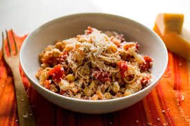 Spaghetti With Cauliflower Almonds Tomatoes And Chickpeas Recipe Recipe Recipes Nyt Cooking Pasta Dishes