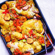 Recette Poulet Marine Au Gingembre Et Bananes Plantain Recette Poulet Marine Recette Poulet Banane Plantain
