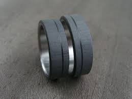Carbon Fiber And Titanium Ring Pinstripe Wedding Set Titanium Wedding Rings Titanium Rings Genuine Ruby Rings