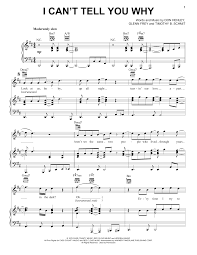 I Can T Tell You Why Eagles Sheet Music Pdf Print