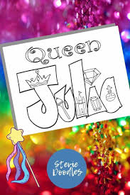 See more ideas about coloring pages, coloring books, colouring pages. Julia Free Printable Princess Style Coloring Page Stevie Doodles Name Coloring Pages Free Printable Coloring Pages Coloring Pages