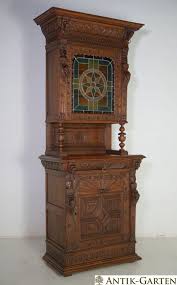 Antik Buffet Schrank Eiche Massiv Historimus Grunderzeit Um 1890 Lowenkopfe Eiche Massiv Grunderzeit Eiche