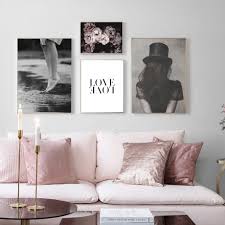 Check spelling or type a new query. Dekoration Wall Art Canvas Painting Girl Nordic Poster Black White Scandinavian Home Decor Mobel Wohnen