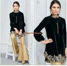 Latest Pakistani Fashion Velvet Dress Designs Velvet Clothes Women Trousers Design