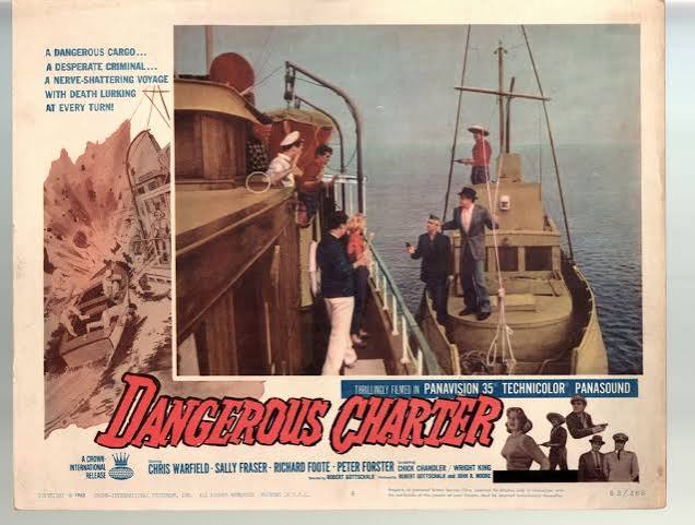 Dangerous Charter-Chris Warfield-Sally Fraser-Dick Foote-11x14-Color-Lobby  Card | eBay