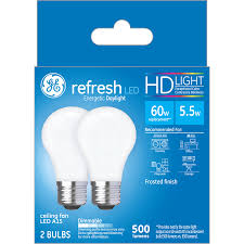 Ceiling fans often come with a mounting flange beneath the fan motor that can accommodate an optional light kit. Ge Refresh Daylight Hd 60w Replacement Led Light Bulbs Ceiling Fan Medium Base White A15 2 Pack Light Bulbs Meijer Grocery Pharmacy Home More