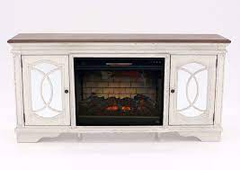 The real flame ashley electric fireplace mantel package in mahogany will completely transform your space with its beautiful design & realistic firebox. Realyn Tv Stand With Fireplace White