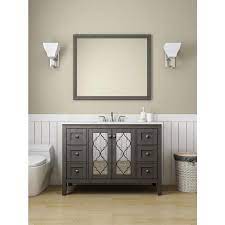 Allen and roth vanity lights: Allen Roth Everdene 48 In Grey Undermount Single Sink Bathroom Vanity With Carrera White Engineered Stone Top In The Bathroom Vanities With Tops Department At Lowes Com