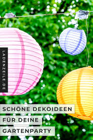 Schone Deko Fur Die Gartenparty Ladenzeile Gartenparty Lampion Garten Deko