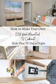 Set the fence of your table saw 3 inches from the blade, and adjust the angle of the blade to 45 degrees. Diy Wall Mounted Tv Cabinet With Free Plans H2obungalow