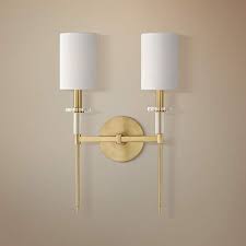 Hudson Valley Amherst 18 3 4 High Brass 2 Light Wall Sconce 24m20 Lamps Plus
