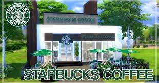 The Sims 4 House Build Starbucks Coffee Download Starbucks Cc Links Youtube Sims 4 Sims 4 House Design The Sims 4 Lots