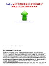 Black And Decker Electromate 400 Manual Fc 2751 Magnetekgpd 503 Available New Or Remanufactured Wiring Diagram Image Free Diagram