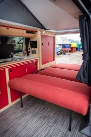 Vw T5 Cambee Doubel Rock And Roll Bed 4 X 6 3 Vw Bus Camper Campervan Interior Camper Interior