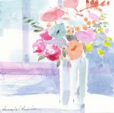 Download Signed Original Watercolour Pink Flowers In A Vase By Annabel Burton Pink Watercolor Flower Original Watercolors Flower Vases