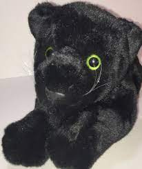 Panther Cat Black Animal Alley Plush Stuffed Animal Green Eyes Soft Panther Katze Ausgestopftes Tier Schwarze Tiere