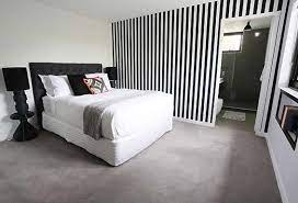 This wallpaper from ralph lauren won't darken up your room but will add a lovely pattern to your walls. Black And White Striped Wallpaper Used By Bec And George The Block Sky High Wow Wallpaper Hanging