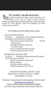 Lowongan kerja management trainee (mt). Loker Pekanbaru Lokernas Photos Facebook