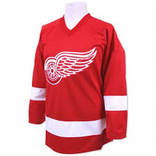 1983 84 Detroit Red Wings Jersey By Mitchell Ness Made Famous By 2pac Pinstate Detroit Red Wings Vintage Jerseys Red Wings