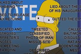 Homer Reads A List Of 50 Reasons Not To Vote For Trump In The Simpsons Upcoming Halloween Episode Upworthy