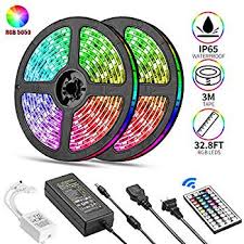 Led Strip Lights 32 8ft 10m Led Light Strip 300leds Smd 5050 Rgb 12vdc Waterproof Flexible Changing Led Strips Kit 44key Remote And 5a Adapterfor Tv Room Kitchen Walmart Com Walmart Com