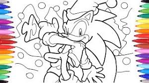 Sonic the hedgehog is sega's mascot and the eponymous protagonist of the sonic the hedgehog series.he is an anthropomorphic hedgehog born with the ability to run faster than the speed of sound, hence his name, and possesses lightning fast reflexes to match. Sonic Coloring Pages Sonic Christmas Coloring Pages For Kids How To Draw Santa Sonic Youtube