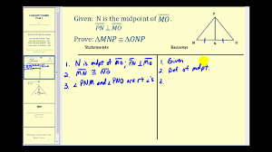 This problem is asking us to determine how we know that this these two triangles, that air congressional through angle side angle, which is what we have shown here are also congratulated through angle ingleside. Example 1 Prove Two Triangles Are Congruent Youtube