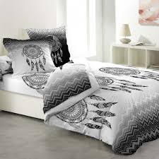 Parure De Couette Complete Coton 240 Cm 6 Pieces Attrape Reves Noir Linge De Lit Eminza