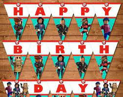 Remember to do a right click before saving, for having the image in its best quality. Happy Birthday Banner Downloadable Roblox Cake Topper Printable Novocom Top