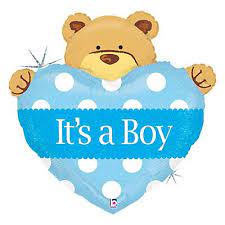 Boy Teddy Bear Baby Shower Mylar Balloon Bigdotofhappiness Com Bigdot Happydot Teddy Bear Baby Shower Theme Bear Baby Shower Theme Teddy Bear Baby Shower