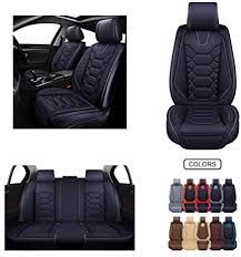 Car and truck seat covers. Leather Car Seat Covers Faux Leatherette Automotive Vehicle Cushion Cover For Cars Suv Pick Up Truck Universal Fit Set For Auto Interior Accessories Os 004 Full Set Black Buy Online At Best Price In