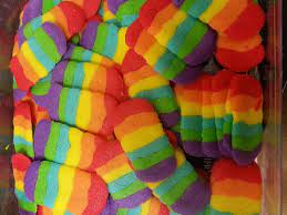 Rainbow coloured batter is piped in turn onto the mould. Biskut Lidah Kucing Rainbow Homemade Posts Facebook