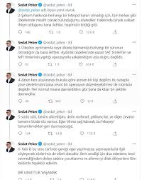 Emre erciş, sedat peker'in hedef gösterdiği ve üzerinden burhan kuzu'yu hedef aldığı açıklamalardan sonra, peker'in eşi ile aliye uzun'un ilişkisini gündeme getiren bir tweet mesajı atmıştı. Sedat Peker 12 Saat Sonra Ilk Paylasimini Yapti Son Dakika Ozel Haberler Kose Yazilari