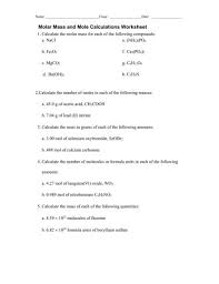 9 Moles And Mass Worksheet Answers Key With Work Mole Conversion Worksheet Teaching Methods Worksheets