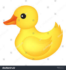 Illustration Cute Yellow Rubber Duck Kids Stock Vector Royalty Free 236277514