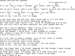 Father Son Cat Stevens My Dad Used To Play This All The Time For Me Growing Up I Just Heard The Song Again Thankfull Protest Songs Songs Father And Son