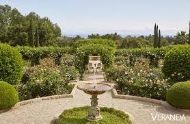 Oprah S Gardens Pathways Lined With Crushed Granite And Edged With Matching Stonework Create A Neutr Rose Garden Landscape Garden Fountains Fountains Outdoor