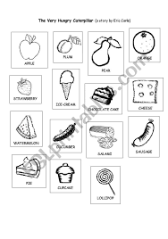 This the very hungry caterpillar printable tented food card labels set has 4 pages of food ideas, with 16 cards! The Very Hungry Caterpillar Esl Worksheet By Regina Di