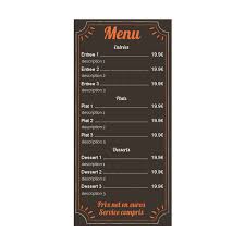 Menu De Restaurant Traiteur A Imprimer Gratuit Menu Restaurant Menu Carte Restaurant