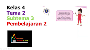 Ada 4 tema pembelajaran untuk kelas 2 sd/mi kurikulum 2013 pada semester 1. Kelas 4 Tema 2 Subtema 3 Pembelajaran 2 Video Pembelajaran Youtube
