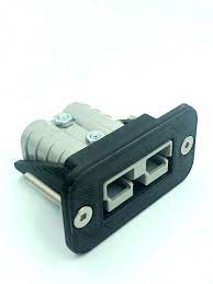 Trailer vision 175a anderson plug mounting kit connector (black) cover assembly with led light power indicator. 50 Amp Anderson Plug Flush Mount Cover Bracket Sb50 Countersunk Bolt Holes Ebay