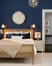 Tissu gauffré effet marbre bleu nuit et beige. 1001 Exemples Impressionnants De La Chambre Bleu Nuit Moderne