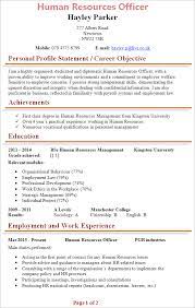 Give your cv format a professional look in my free online cv builder. Hr Officer Cv Template Tips And Download Cv Plaza