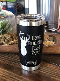 Laser Engraved Authentic Yeti Rambler Best Buckin Dad Etsy Laser Engraving Yeti Cup Designs Engraved Tumblers